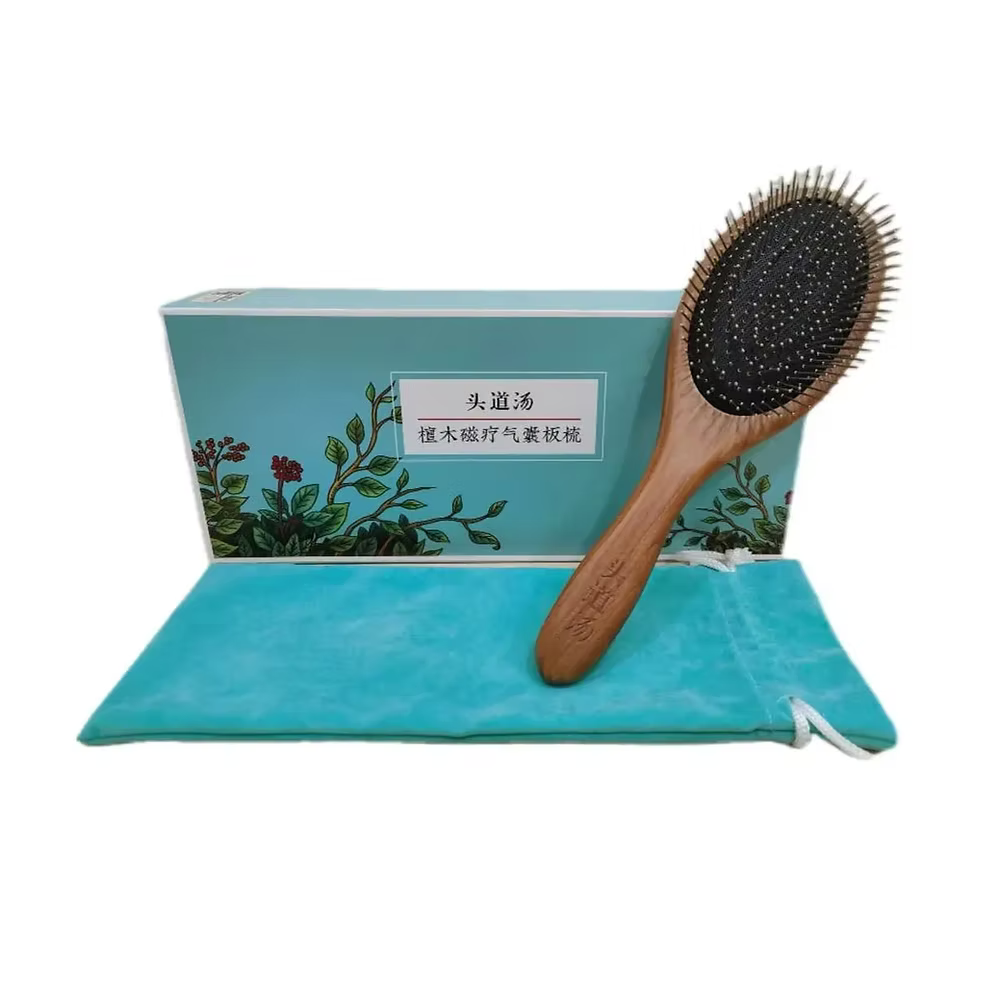 Sandalwood Magnetic Therapy Brush 檀木磁疗气囊板梳
